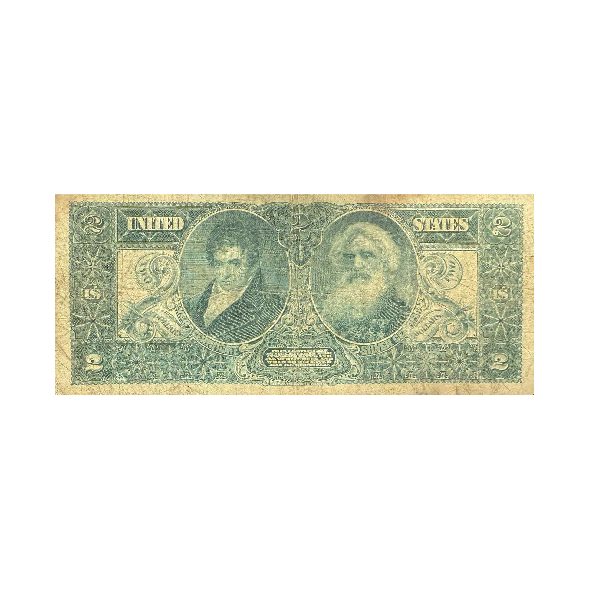 1896 $2 Educational Silver Certificate Note - CoinsTV