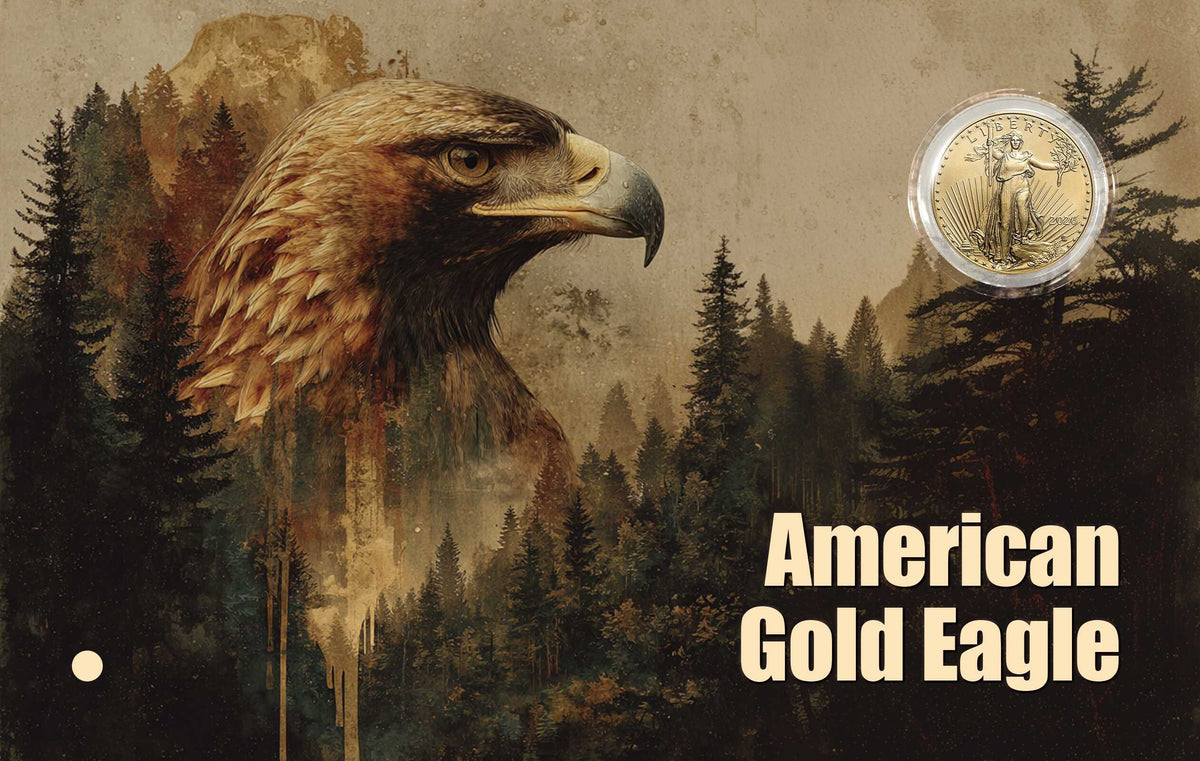 2026 Liberia American Gold Eagle 1/200 oz Gold Coin in Card