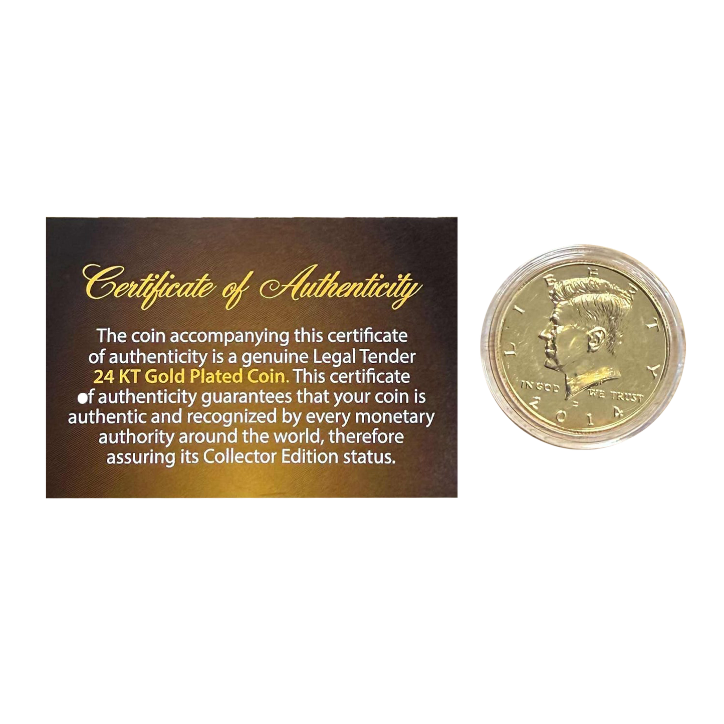 2014 Kennedy Half Dollar 24k Gold Plated