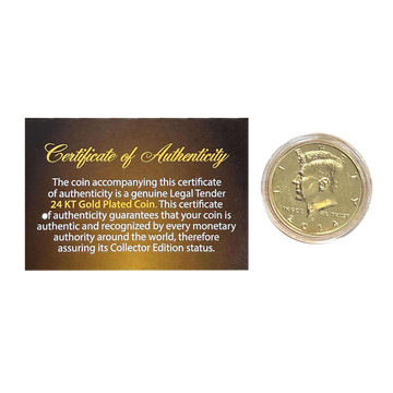 2014 Kennedy Half Dollar 24k Gold Plated