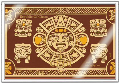 2026 Ghana Aztec Calendar 5g Silver Foil