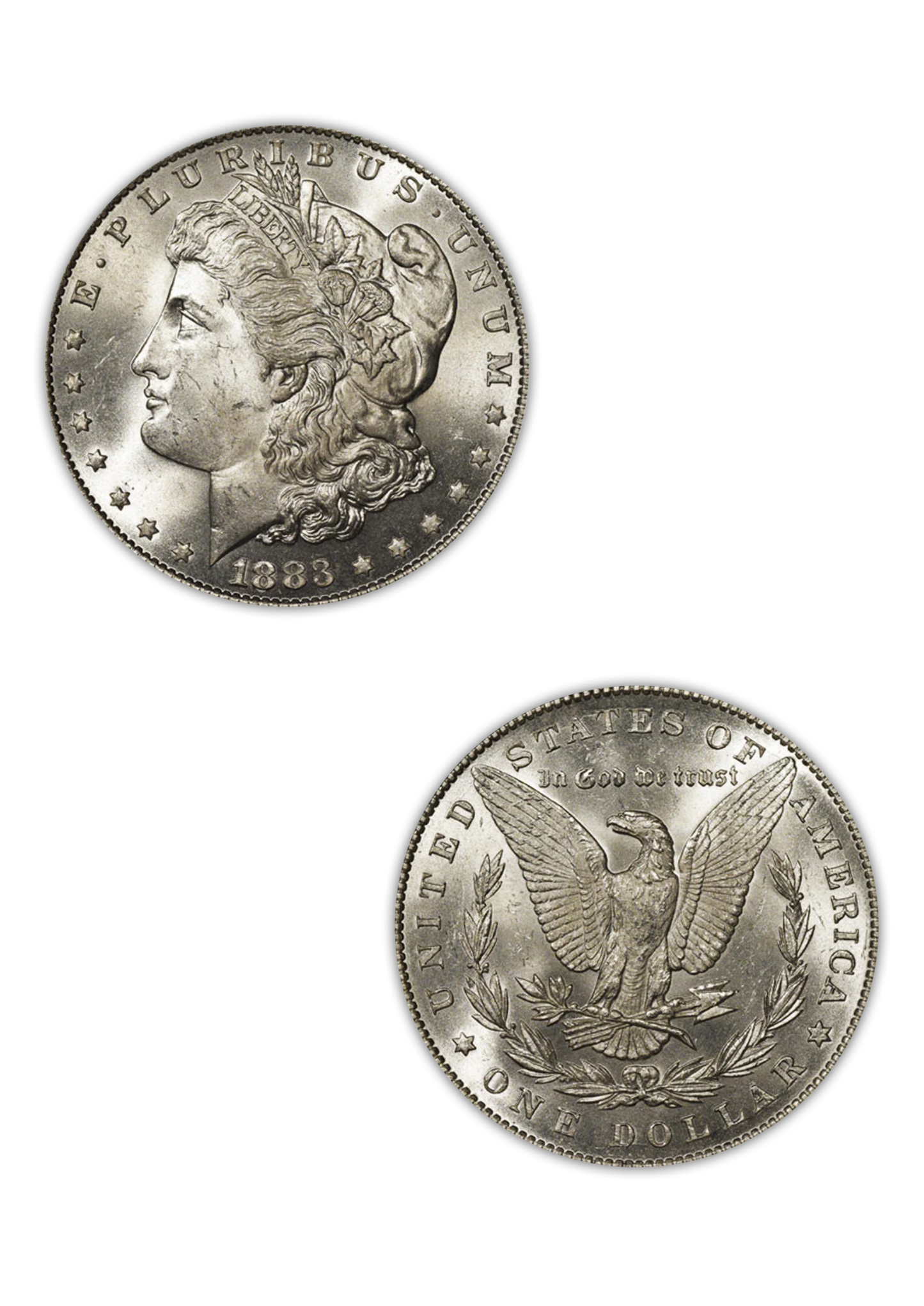 1883 Morgan Silver Dollar Philadelphia - Brilliant Uncirculated