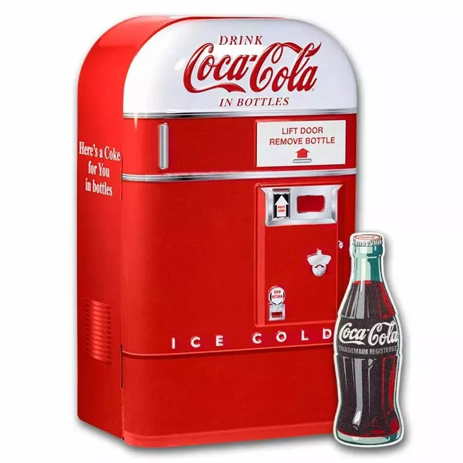 Coca-Cola Bottle Shaped Bar in Tin 1 oz Silver - CoinsTV