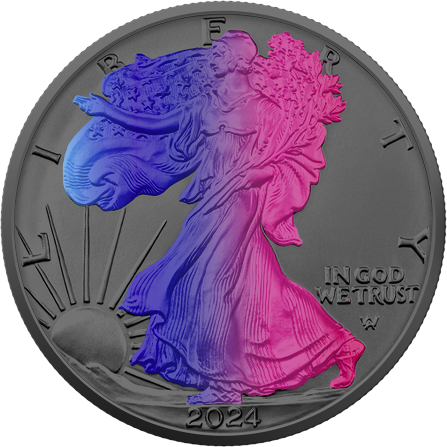 2024 U.S. Eagle Multi Holo Edition 1 oz Silver Coin - CoinsTV