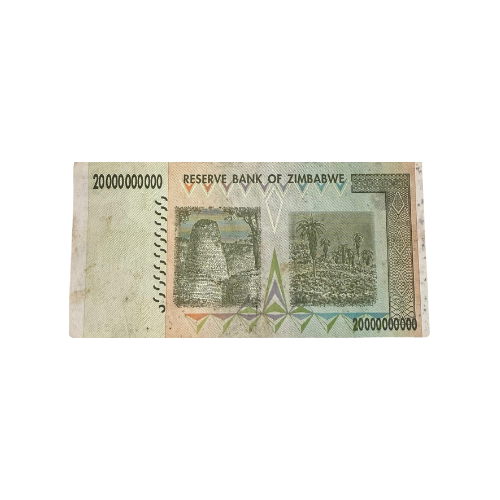 Zimbabwe 20 Billion Dollars Banknote