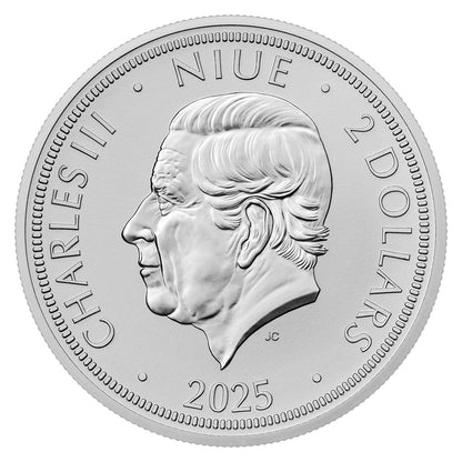 2025 Niue Slovak Eagle BU 1 oz Silver Coin in Card Numbered Edition