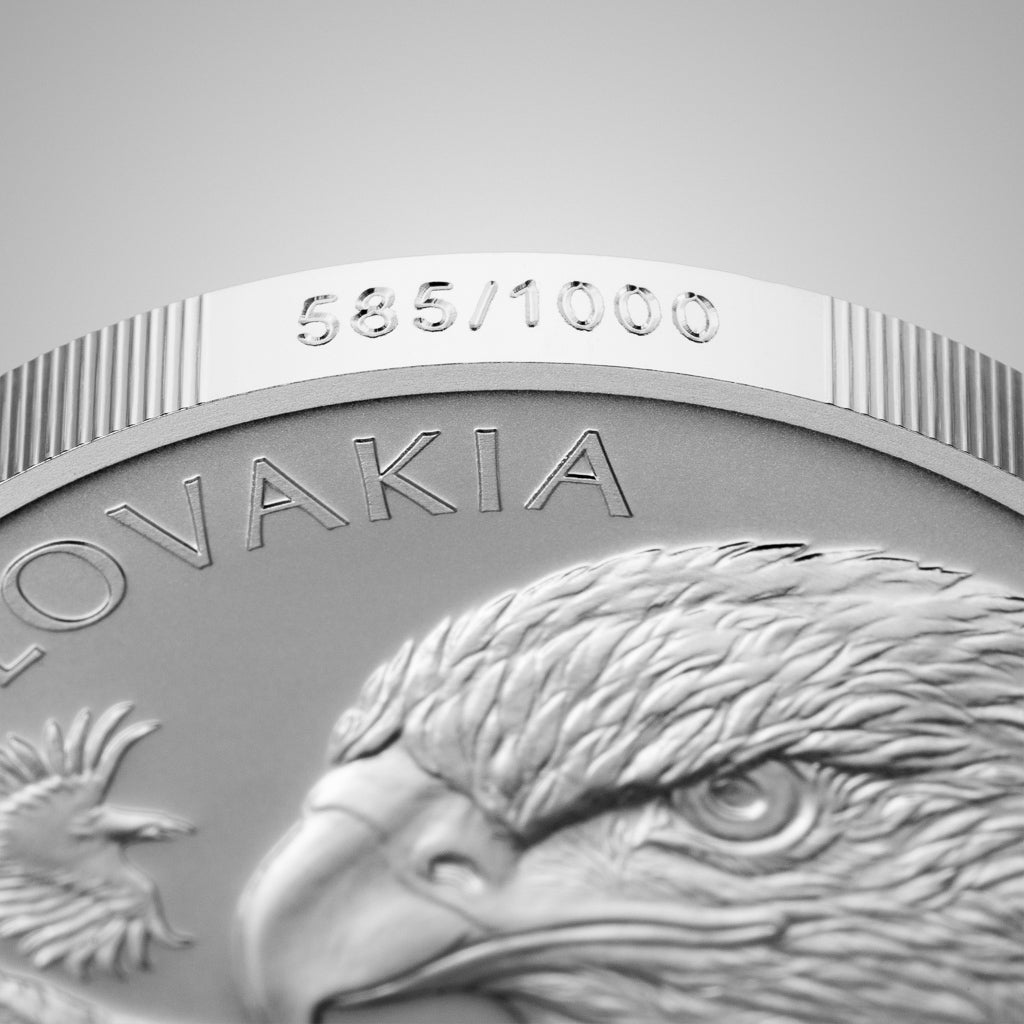2025 Niue Slovak Eagle BU 1 oz Silver Coin in Card Numbered Edition