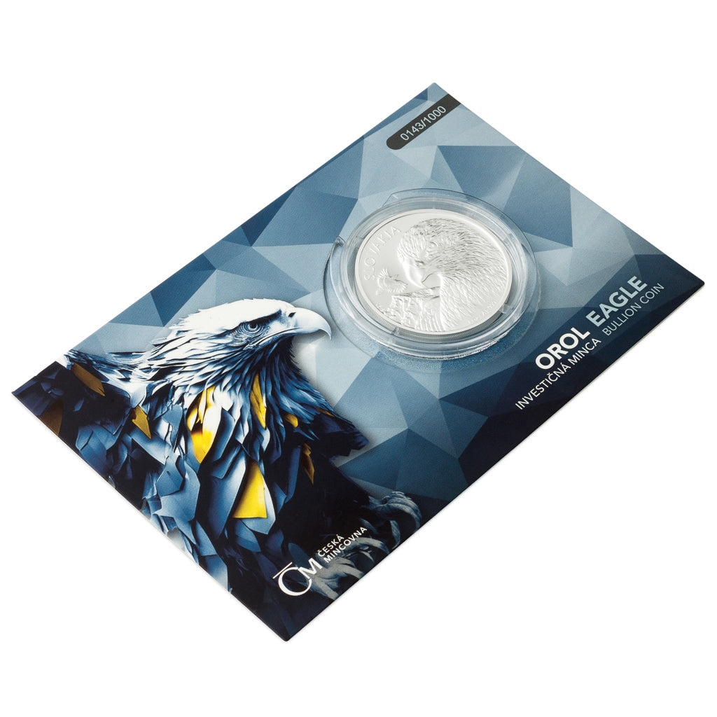 2025 Niue Slovak Eagle BU 1 oz Silver Coin in Card Numbered Edition