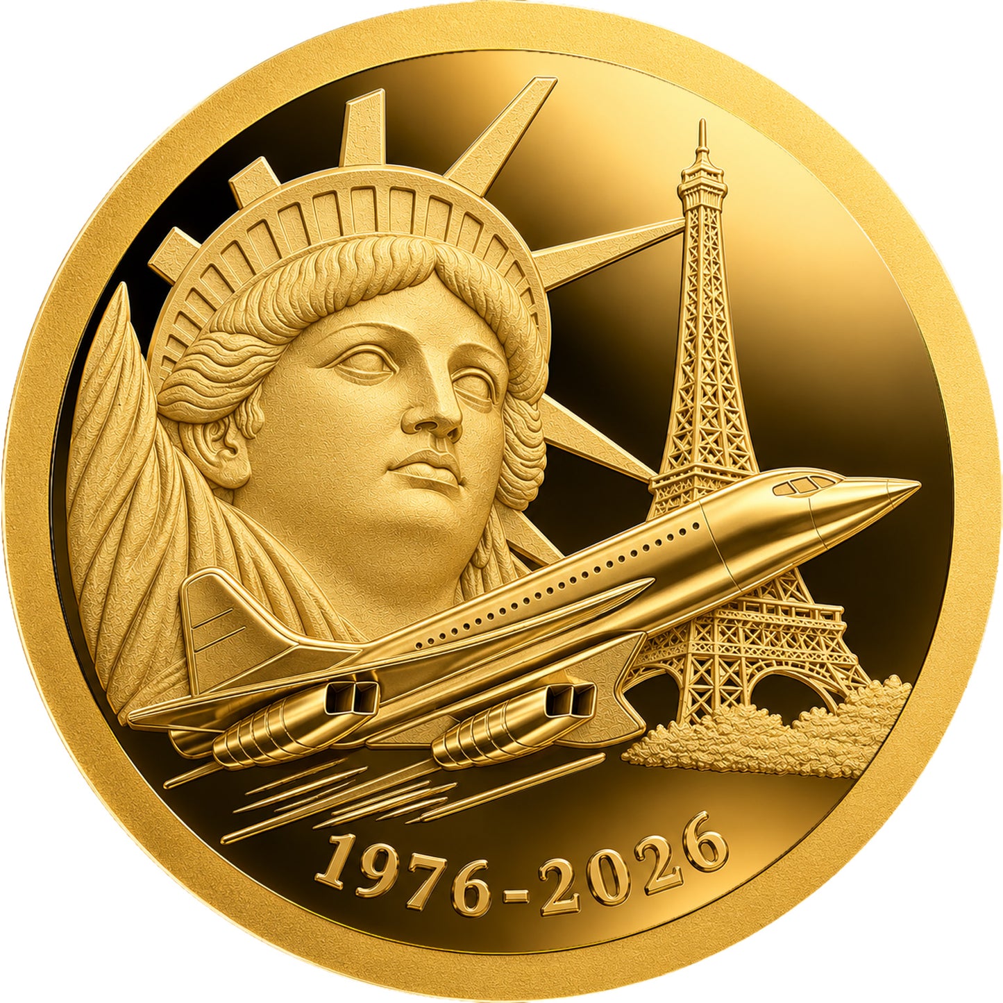 2026 Congo Concorde 50th Ann. 1/200 oz Gold Coin