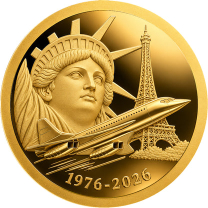 2026 Congo Concorde 50th Ann. 1/200 oz Gold Coin