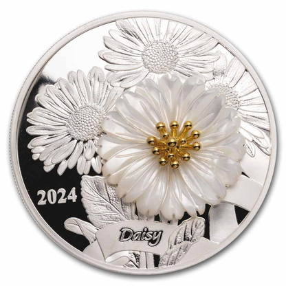 2024 Solomon Islands Daisy 2 oz Silver Proof Coin - CoinsTV