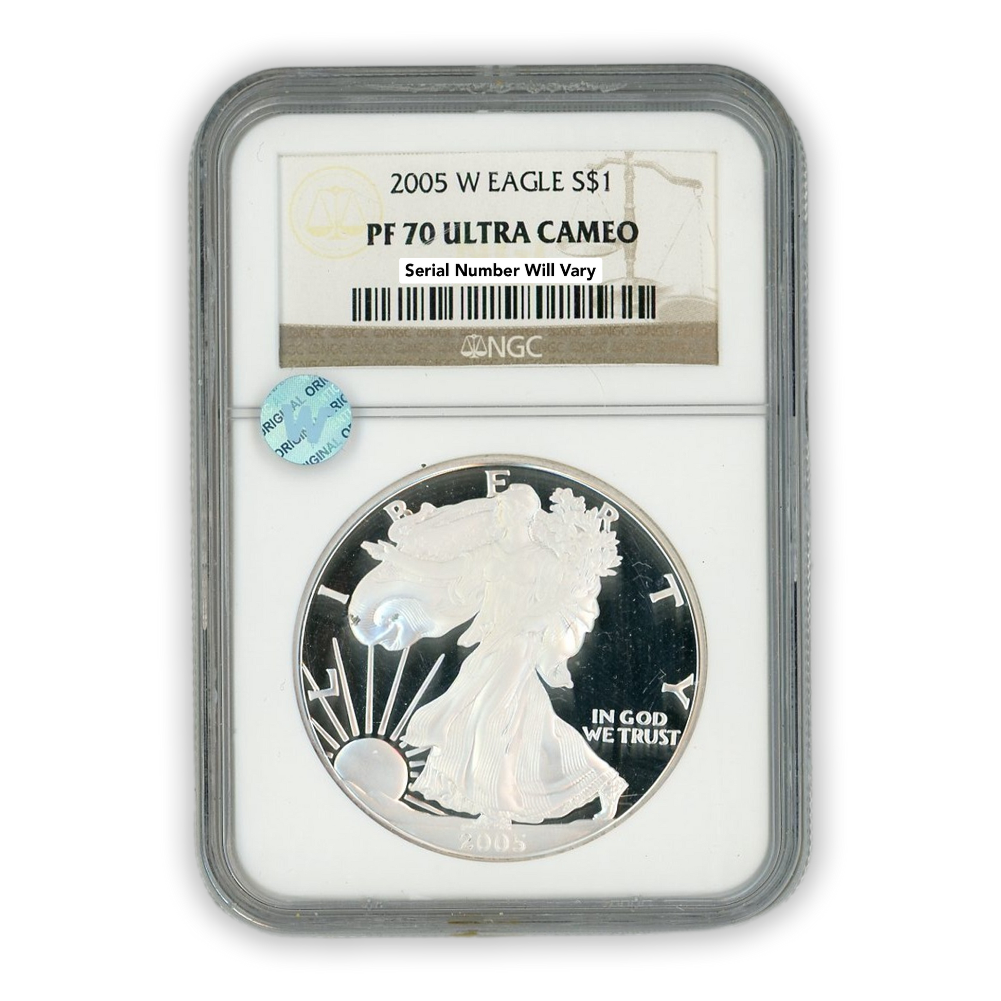 2005 W Silver Eagle - NGC PF70 Ultra Cameo Sight White - CoinsTV