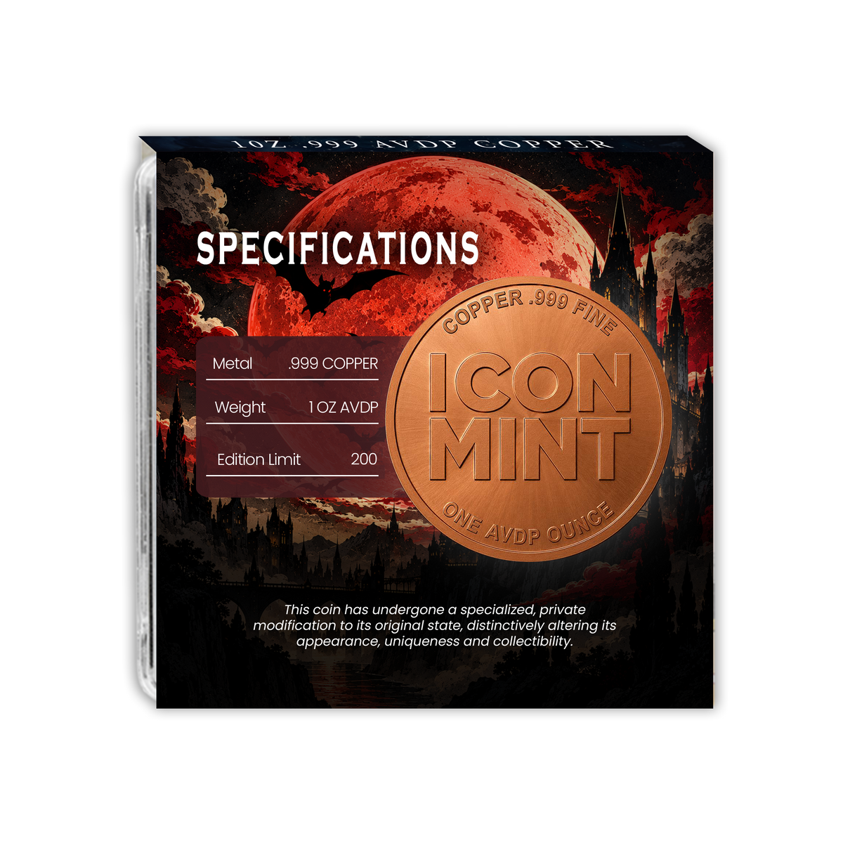 IconMint Dracula Holochrome™ Copper Round - CoinsTV