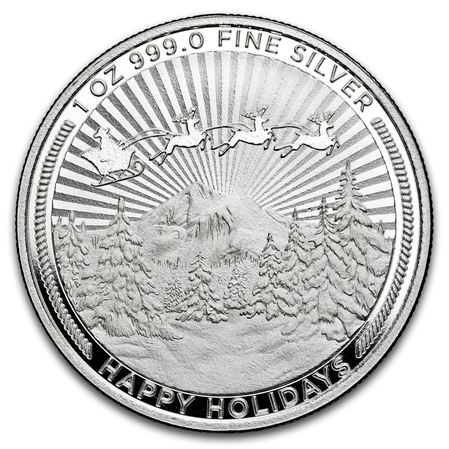 Western Santa Colorized - 1 oz Silver Coin - CoinsTV