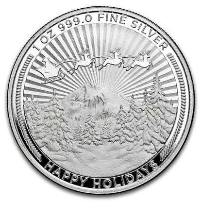 Western Santa Colorized - 1 oz Silver Coin - CoinsTV