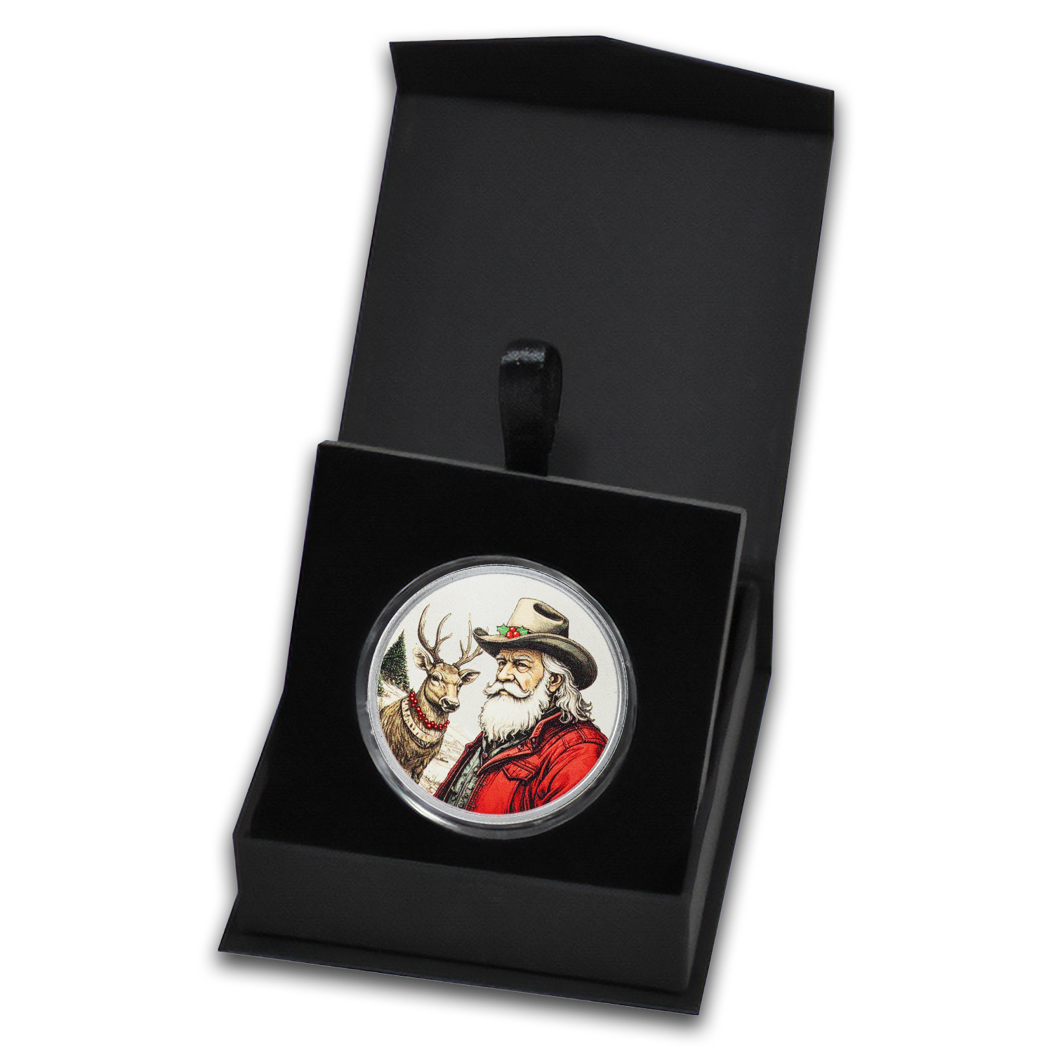 Western Santa Colorized - 1 oz Silver Coin - CoinsTV