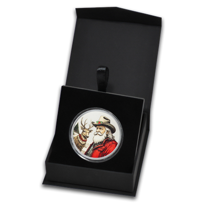 Western Santa Colorized - 1 oz Silver Coin - CoinsTV