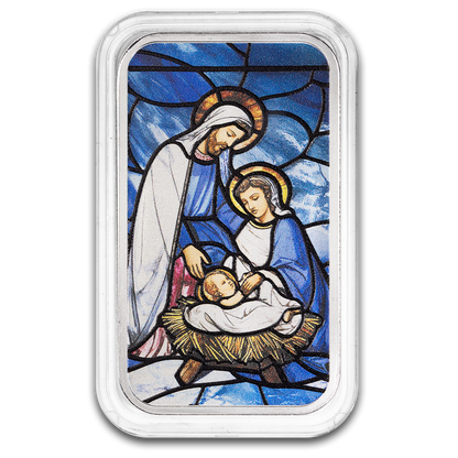 Holiday Nativity - 1 oz Silver Bar - CoinsTV