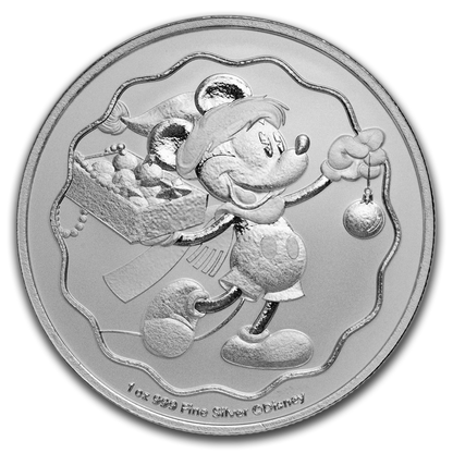 2025 Niue Disney Seasons Greetings 1 oz Silver Coin - Brilliant Uncirculated - CoinsTV