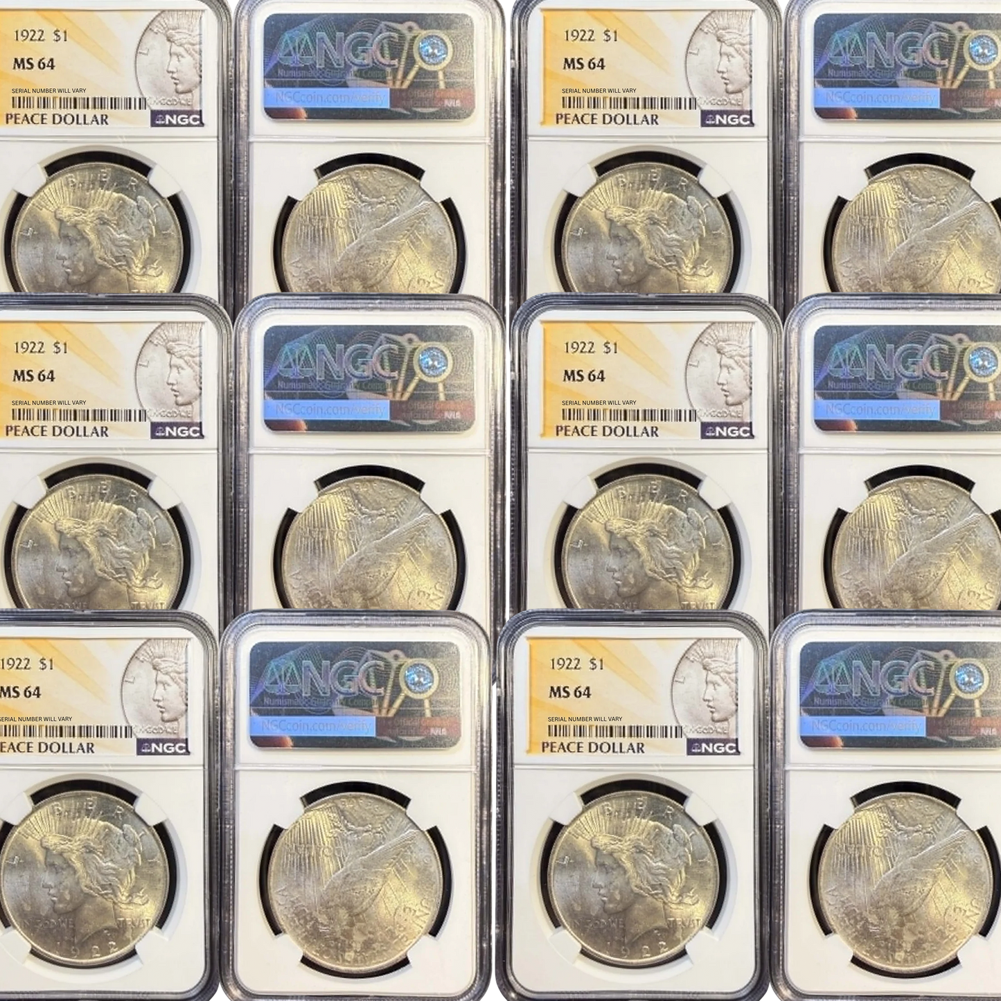 1922 Peace Silver Dollar - NGC MS64 Peace Dollar Label