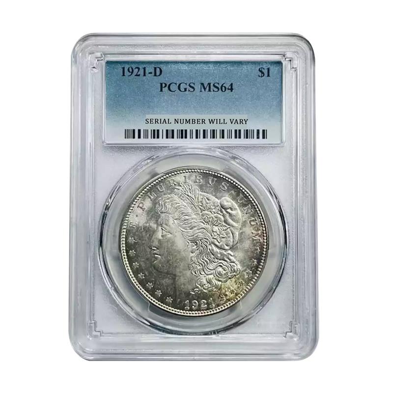 1921-D Morgan Silver Dollar Denver - PCGS MS64