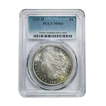 1921-D Morgan Silver Dollar Denver - PCGS MS64