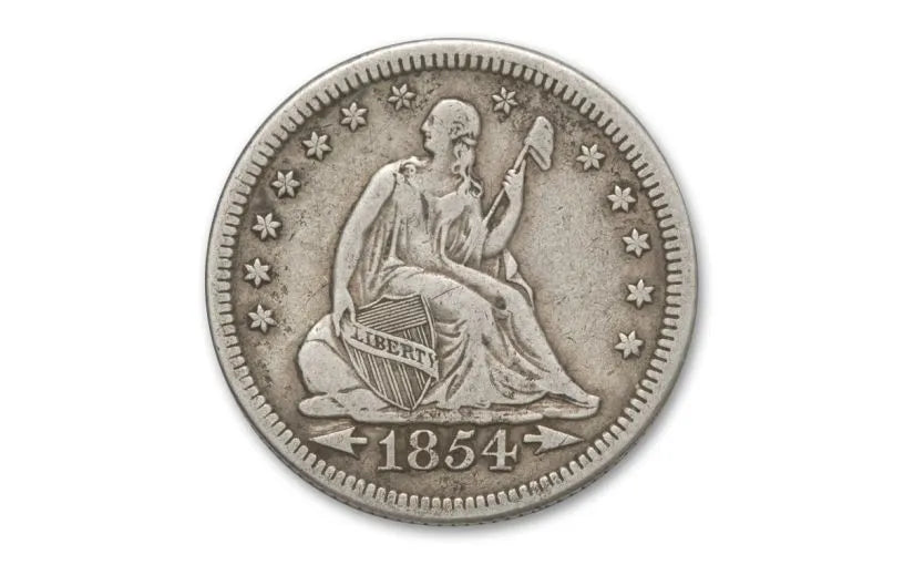 1854-1855 Seated Liberty Quarter with Arrows XF - Grab Bag - CoinsTV