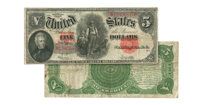 1907 Woodchopper - Last Ever $5 Horse Blanket Note - Legal Tender - XF - CoinsTV