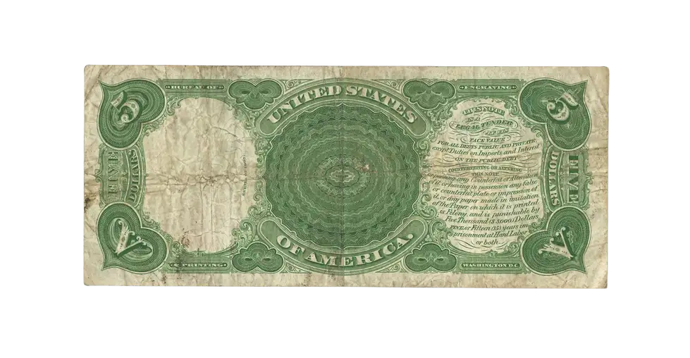 1907 Woodchopper - Last Ever $5 Horse Blanket Note - Legal Tender - XF - CoinsTV