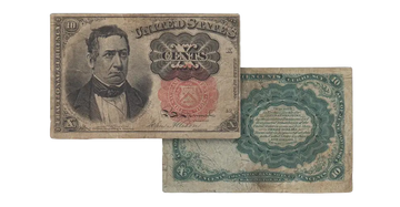 1874-1876 10 Cents Fractional Currency Note - Fine