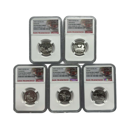 2003-S Silver Quarters NGC PF69 UCAM San Francisco Label Grab Bag - CoinsTV