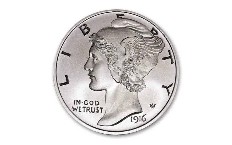 Mercury Dime Tribute 2 oz Silver - CoinsTV