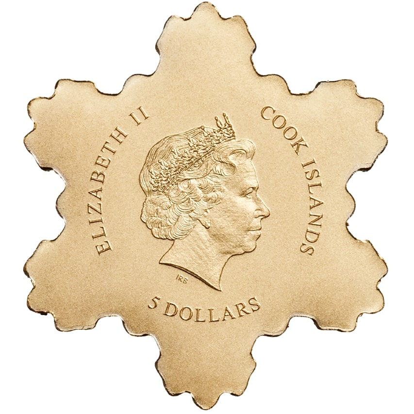 2019 Cook Islands Golden Snowflake 0.5g Gold Coin - CoinsTV