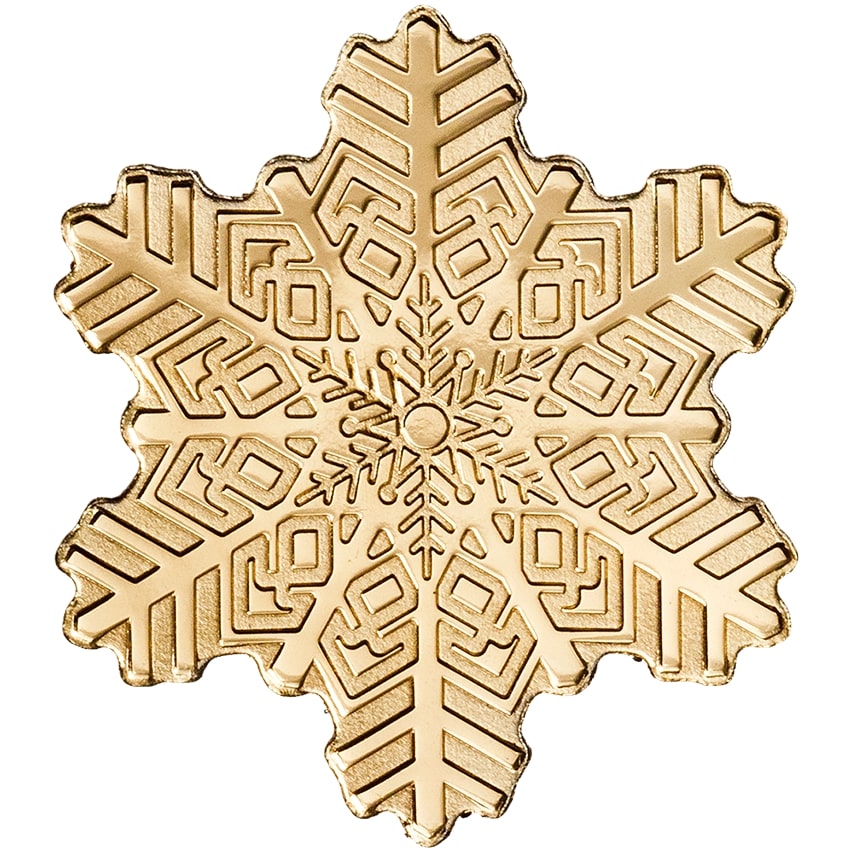 2019 Cook Islands Golden Snowflake 0.5g Gold Coin - CoinsTV