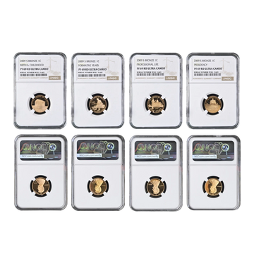 2009 S Bronze Lincoln Proof Cent 4 pc Set - NGC PF69 RD Ultra Cameo