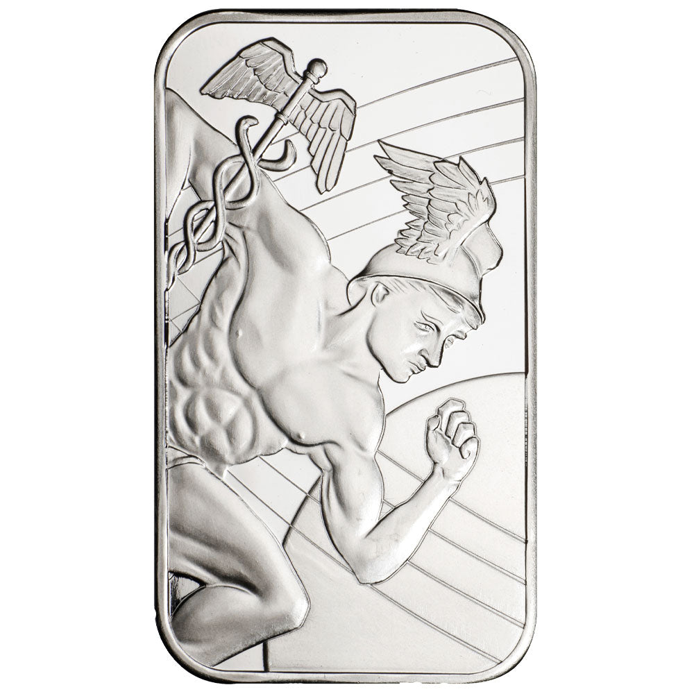 1 Troy oz Sunshine Mercury Design .999 Silver Bar - CoinsTV
