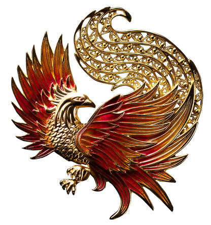 2025 Samoa Filigree Shaped Phoenix 2 oz Silver - 24k Gold Enhanced Coin - CoinsTV