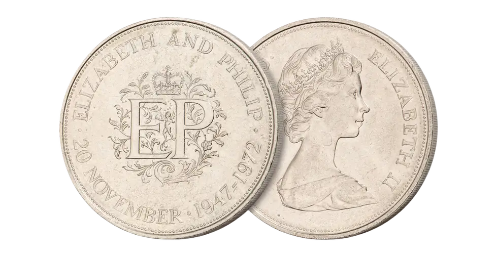 1972 Great Britain Silver Wedding Crown