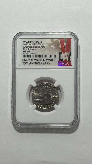 2020 American Samoa Quarter Dollar West Point - NGC MS66