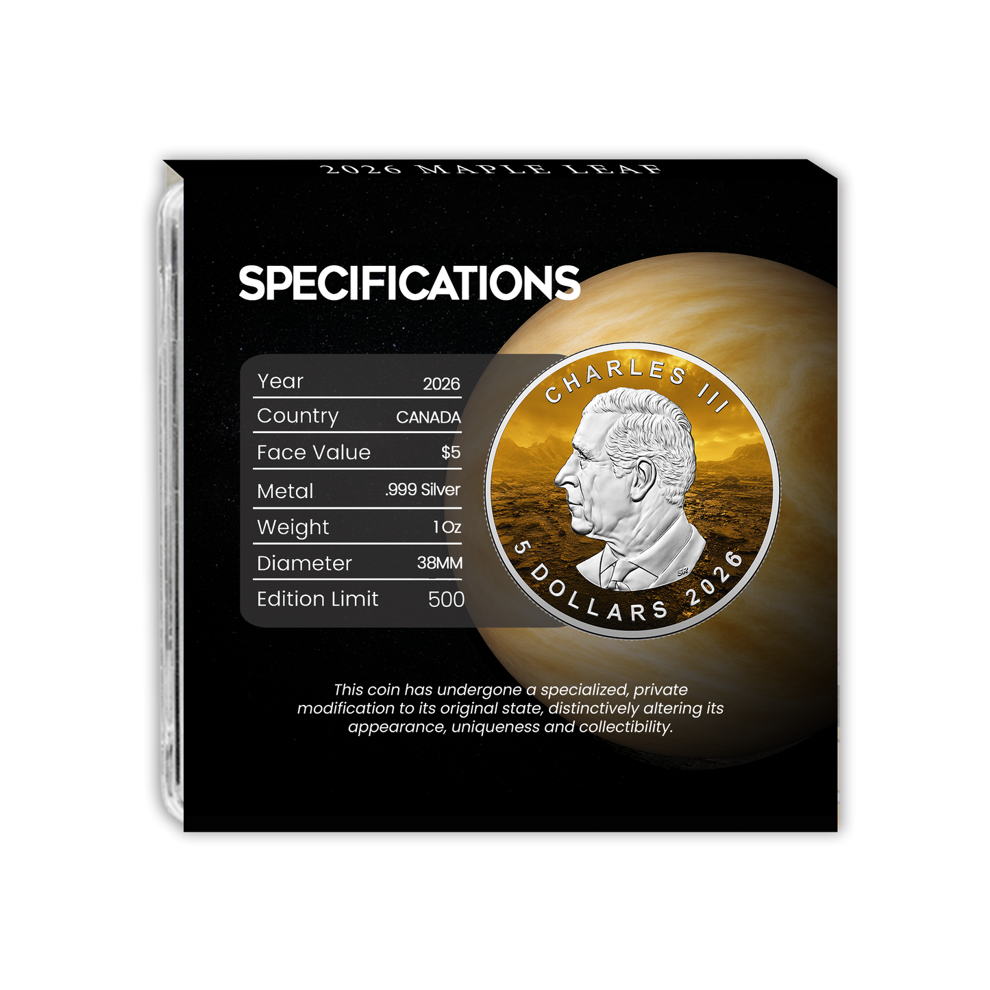 2026 Venus Maple Leaf - Planets of the Solar System Series