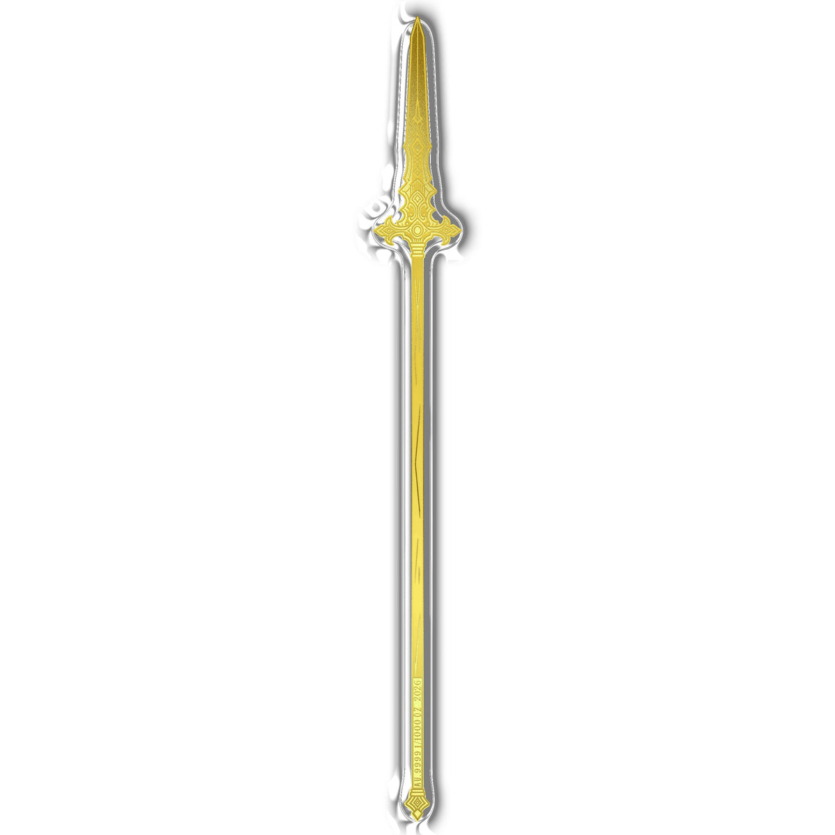 2026 Spear of Longinus Shaped 1/1000 oz Gold Bar in Card