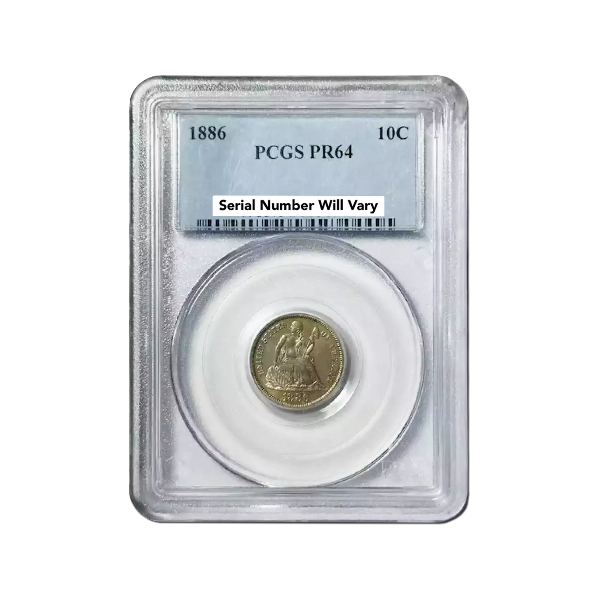 1886 Seated Liberty Dime - PCGS PR64 - CoinsTV