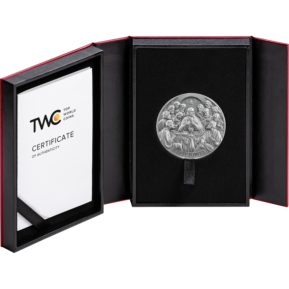 2025 Cameroon Bible Stories The Last Supper 2 oz Silver Coin - CoinsTV