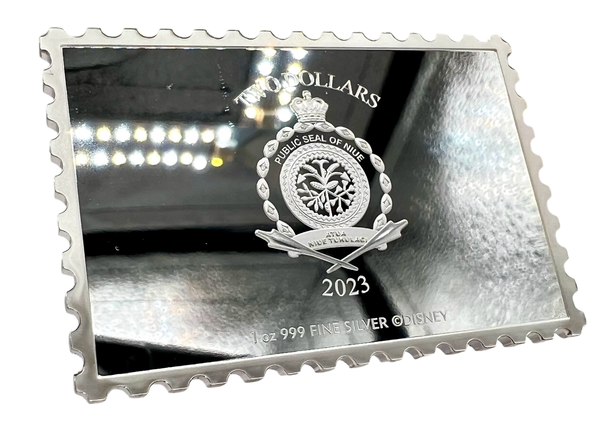 2023 Niue Disney 100 Frozen Stamp 1 oz Silver Coin - CoinsTV