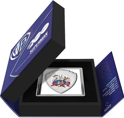 2023 Warner Bros. 100 - Looney Tunes Mashup - 3. Superman 2 oz Silver - CoinsTV