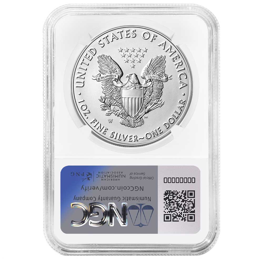 2016-W Burnished Silver Eagle - Brown Label Lettered Edge 30th Anniversary - NGC MS69 - CoinsTV