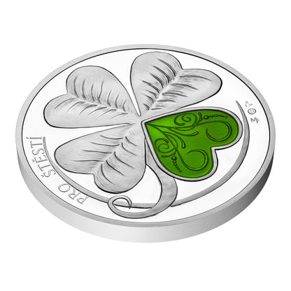 2024 Four Leaf Clover Enameled 1 oz Silver Medal - CoinsTV