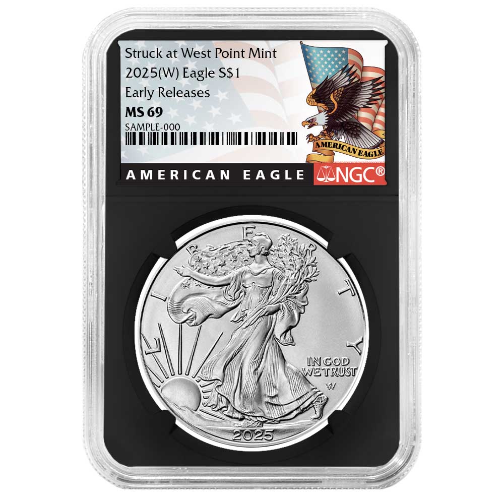 2025-W Silver Eagle - Black Label Retro Core - NGC MS69 ER