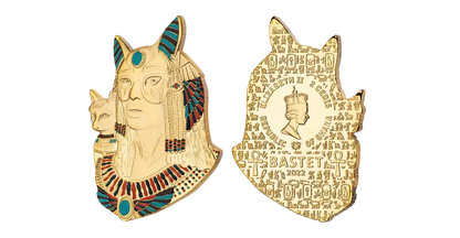 2022 Ghana 2 Cedis CuNi Legacy Of Egypt Bastet with Gold Plating - Uncirculated - CoinsTV