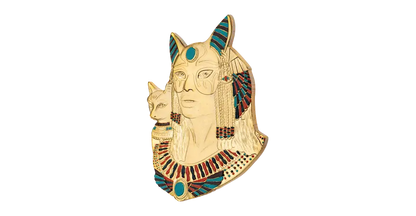 2022 Ghana 2 Cedis CuNi Legacy Of Egypt Bastet with Gold Plating - Uncirculated - CoinsTV